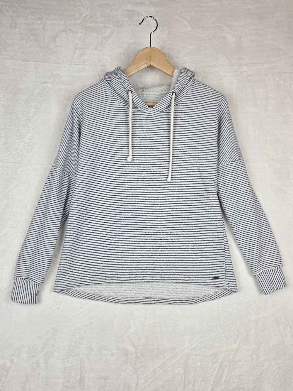 O'Neill Sands Pullover Hoodie Women's XS Navy White Stripe 100% Cotton
